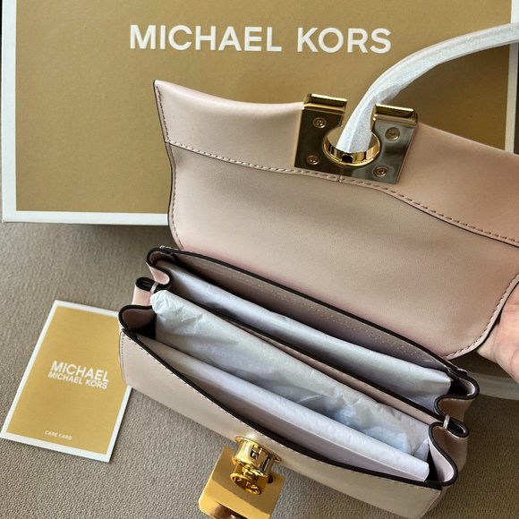 Brand New! Michael Kors Cross-Body Purse in this season's "it" color - blush. - Picture 6 of 9